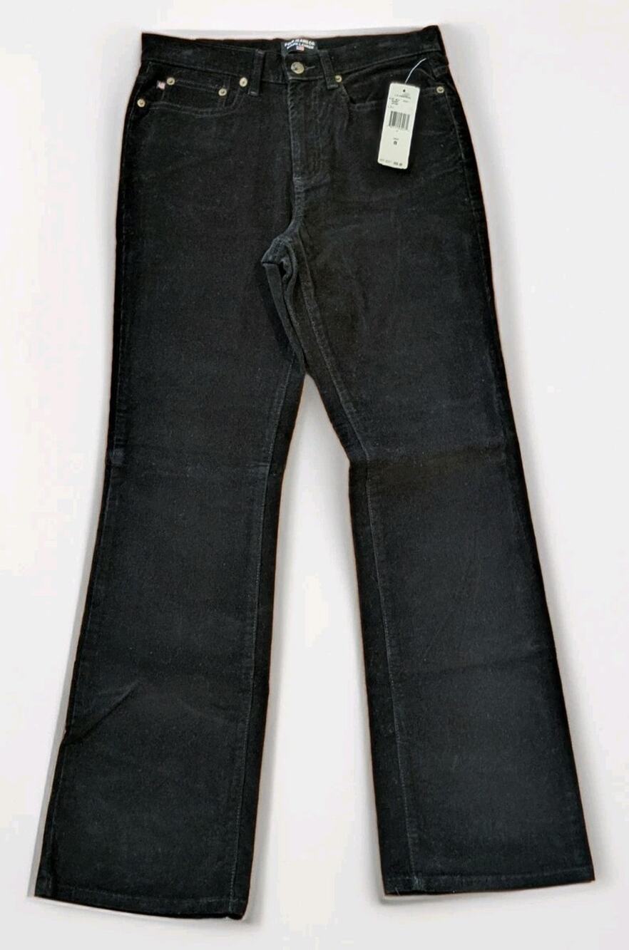 Vintage Polo Jeans Co Ralph Lauren Corduroy Pants Womens 8 Black Bootcut NWT
